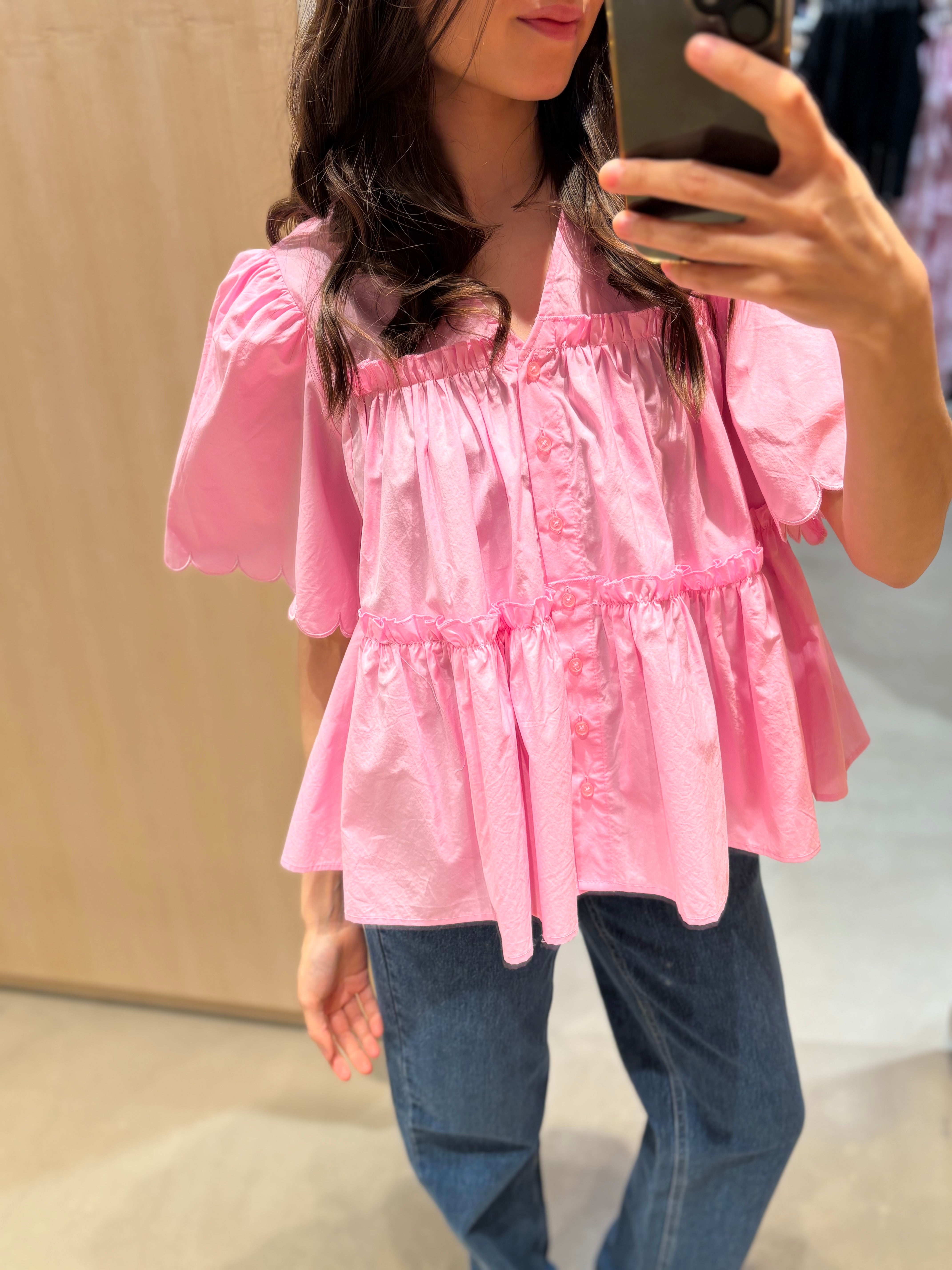 OBJHOPE Top - Pink Frosting